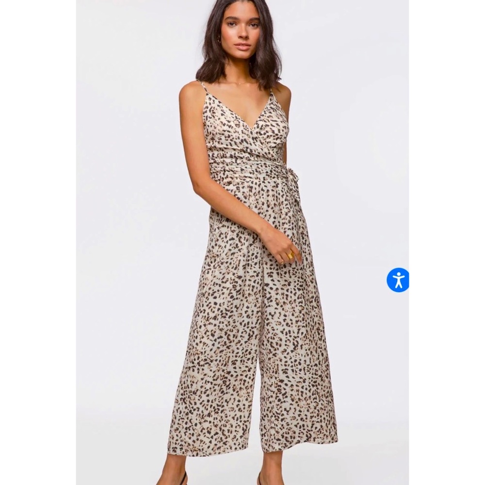 Greylin Tasha Leopard Print Wrap Front Jumpsuit I… - image 5